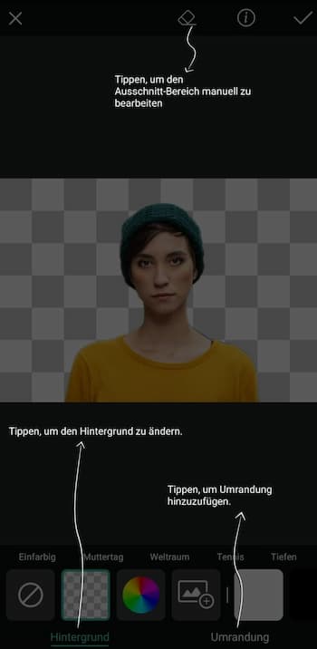 PhotoDirector - Bilder freistellen